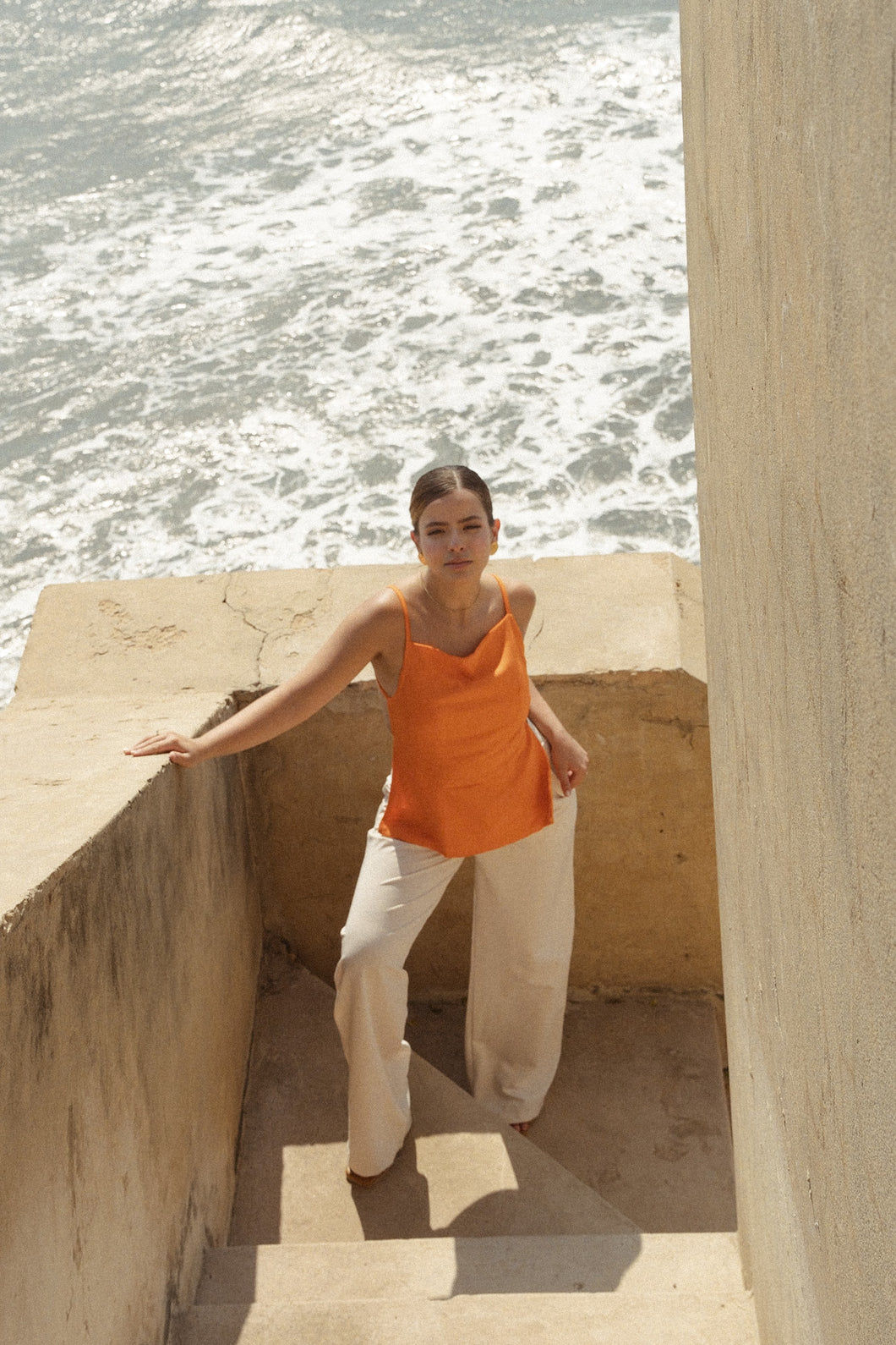 Blusa viento naranja